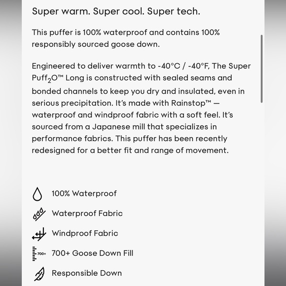 NWT modern taupe long Superpuff - Picture 5 of 8